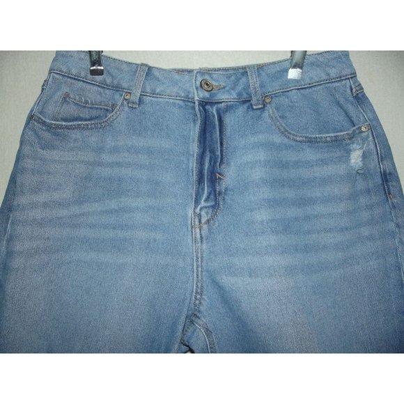 Rewash Jeans Super High Rise Wide Leg 11/30 x29" Womens Frayed Hem deconstructed - Picture 3 of 9